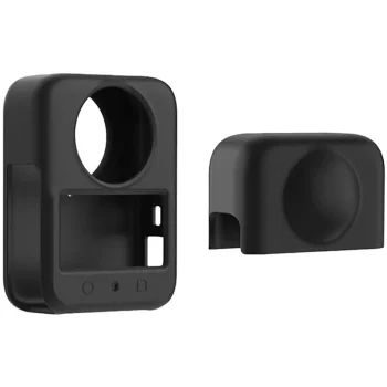 Silikoninis dėklas Puluz DJI Osmo 360 kamerai su objektyvo dangteliu PU783B, juodas