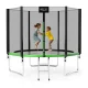 4Fizjo CLASSIC 312 cm (10 FT) Garden Trampoline with Safety Net, Green/Black