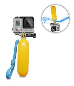Plūduriuojanti rankena GoPro ir SJCAM veiksmo kameroms, geltona