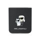 Karl Lagerfeld Saffiano dėklas Samsung Galaxy Z Flip 6 telefonui, juodas