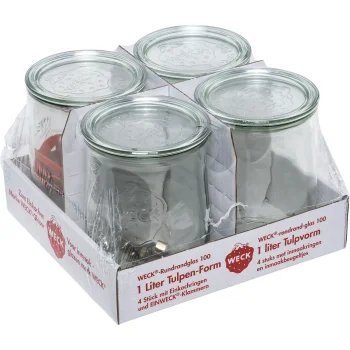 Konservavimo stiklainiai Weck Tulip 1,0 l, 4 vnt.
