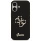 Guess Silicone Big 4G Script dėklas, skirtas iPhone 17, juodas