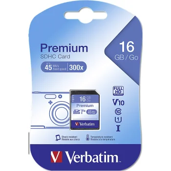 Verbatim SDHC atminties kortelė 16 GB Class 10
