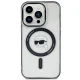 Karl Lagerfeld dėklas iPhone 15 Pro Max su MagSafe IML Karl`s Head, skaidrus