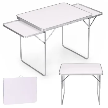 Multigarden Folding Camping Table, 120x60 cm, White