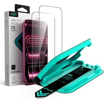 Apsauginis stiklas ESR UltraFit Armorite iPhone 18 Pro / 17 Pro, 2 vnt., juodas