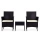MultiGarden sodo baldų komplektas 138905, 2 kėdės ir stalas, juodas