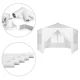 Multigarden sodo paviljonas ir prekybinė palapinė su langais, 2x2x2 m, balta