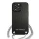 Karl Lagerfeld tekstūruotos odos dėklas su grandinėle iPhone 13 Pro Max, juodas