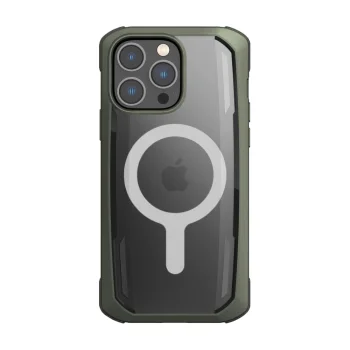 Dėklas Raptic X-Doria Secure Case, skirtas iPhone 14 Pro Max MagSafe, žalias
