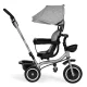 ECOTOYS 2-in-1 Tricycle Stroller with 360 Rotating Seat, Grey