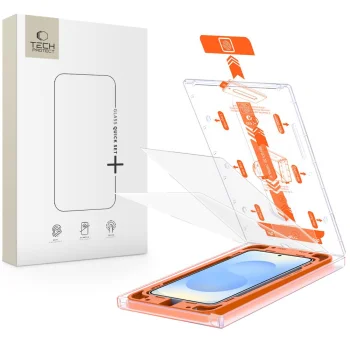 Tech-Protect Quick Set+ apsauginis stiklas Samsung Galaxy S25+, skaidrus