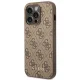 Apple iPhone 14 Pro Max 6.7\'\' Guess 4G Metal Gold Logo Series Case Cover, Brown