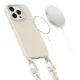 Apple iPhone 14 Pro 6.1\'\' Tech-Protect MagNecklace MagSafe Case Cover with Lanyard, Latte