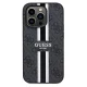 Guess dėklas iPhone 15 Pro Max telefonui 4G Printed Stripes MagSafe, juodas