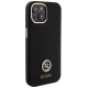 Guess Silicone Logo Strass 4G dėklas iPhone 15 / 14 / 13, juodas