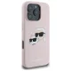 Karl Lagerfeld dėklas iPhone 16 Pro Max telefonui Silicone Head MagSafe, rožinis