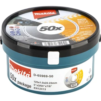 Pjovimo diskas Makita D-65969-50 125x1,0 mm INOX, 50 vnt.