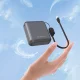 Išorinė baterija Dudao K22+ 10000mAh 22.5W PD USB-C su pakabuko laidu, pilka