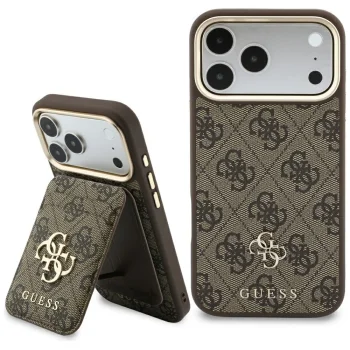 Guess 4G case with wallet and MagSafe for iPhone 18 Pro Max / 17 Pro Max, brown