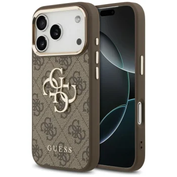 Guess 4G Big 4G Classic Logo dėklas iPhone 17 / 18 Pro Max, rudas
