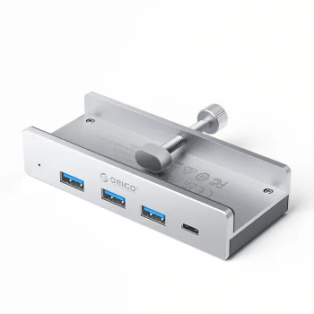 Orico MH4PC prie stalo tvirtinamas USB-C šakotuvas, sidabrinis