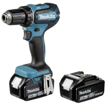 Makita DDF485RFJ 18 V cordless drill driver, 2 × 3.0 Ah batteries