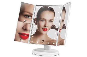 Kosmetinis veidrodis su LED apšvietimu, baltas