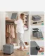 Quilted Storage Ottoman Footrest with Lid 37L, Grey