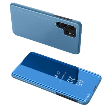 Atverčiamasis dėklas Clear View Case, skirtas Samsung Galaxy A05s, mėlynas