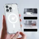 Dėklas iPhone 14 Plus Joyroom Magnetic Defender su stovu, skaidrus (MagSafe)