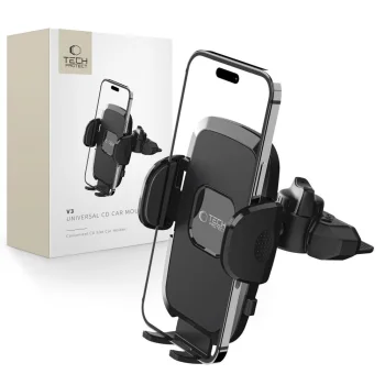Automobilinis telefono laikiklis Tech-Protect V3 į CD lizdą, juodas