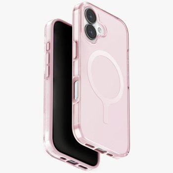 Uniq Clario Magclick Charging dėklas, skirtas iPhone 17, rožinis