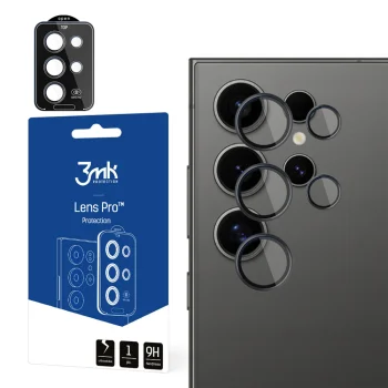 Kameros apsauginis stiklas 3mk Lens Protection Pro skirtas Samsung Galaxy S24 Ultra, juodas