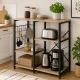 ModernHome Loft stiliaus virtuvinė lentyna su kabliukais 90 cm, šviesus ąžuolas