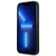 Guess Saffiano Triangle Logo dėklas telefonui iPhone 13 Pro Max 6.7\", sidabrinis