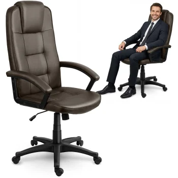 Sofotel Swivel Office Chair - Dark Brown
