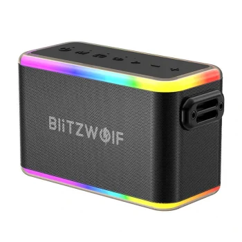 Belaidė bluetooth kolonėlė Blitzwolf BW-WA6 RGB 80W, juoda