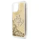 Guess 4G Big Liquid Glitter dėklas, skirtas iPhone 11 / XR, auksinis
