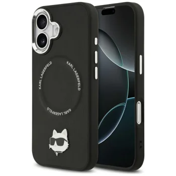 Karl Lagerfeld iPhone 17 Case Choupette Pin MagSafe, Black