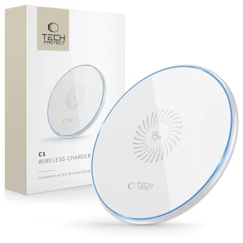 Tech-Protect QI15W-C1 belaidis įkroviklis 15W, baltas