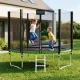 4FIZJO CLASSIC Garden Trampoline 312 cm 10 FT with Net and Ladder, Green/Black