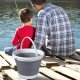 Large Foldable Silicone Bucket with Handle 5L Grey-White