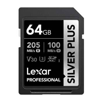 Atminties kortelė Lexar Professional SILVER PLUS SDXC 64GB (LSDSIPL064G-BNNNG)