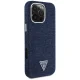 Guess dėklas iPhone 16 Pro Max telefonui Denim Triangle Logo MagSafe, mėlynas