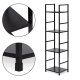 Metalinė 4 lentynų lentyna ModernHome LOFT, juoda