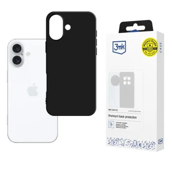 3mk Matt Case Pro dėklas iPhone 16, matinė juoda