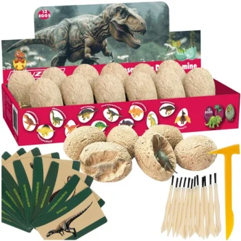 Kruzzel dinozaurų kasinėjimo rinkinys (12 dinozaurų)
