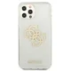 Guess iPhone 12 Pro Max dėklas Glitter 4G Big Logo, skaidrus