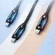 Wozinsky WUCLC1 USB-C į Lightning laidas su LED ekranu, 36W, 1m, Juodas